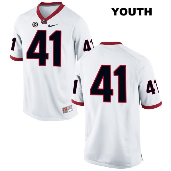 Georgia Bulldogs Youth Channing Tindall #41 NCAA No Name Authentic White Nike Stitched College Football Jersey EEC2556SA